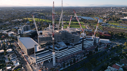 New Footscray Hospital construction