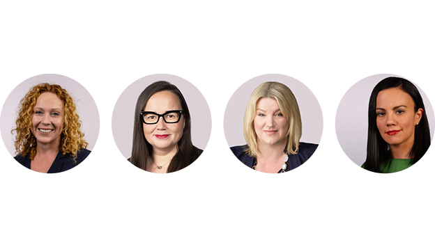 Four profile pictures of women