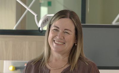 A smiling woman