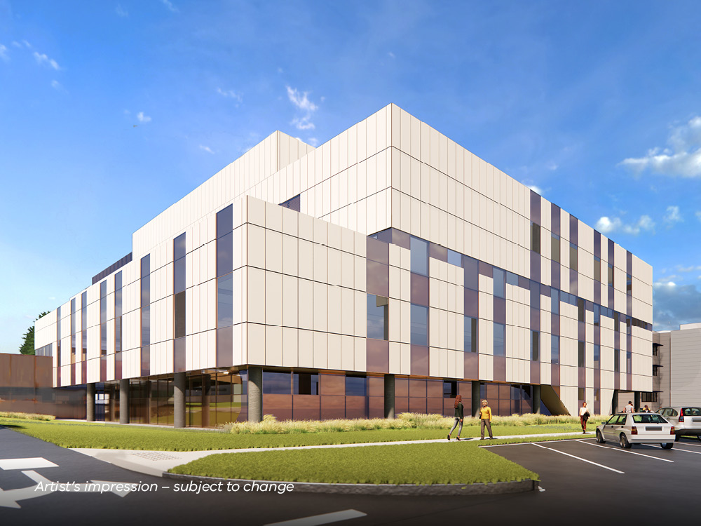 Artist's impression of the new Warrnambool Base Hospital building exterior