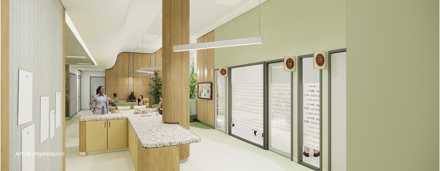 artist impression of calm inviting space