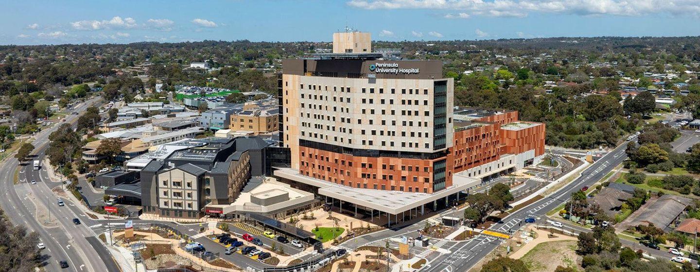 Peninsula University Hospital seen from above