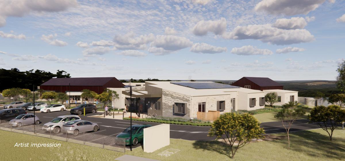 Artist impression of a large modern building