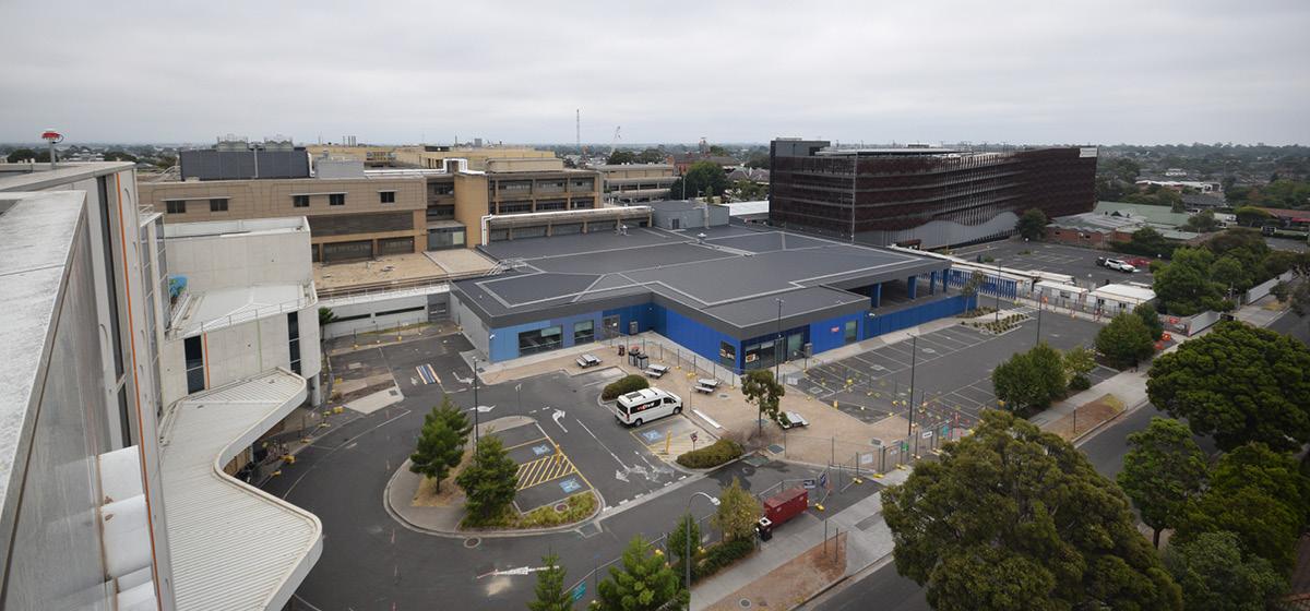 Monash Medical Centre seen from above