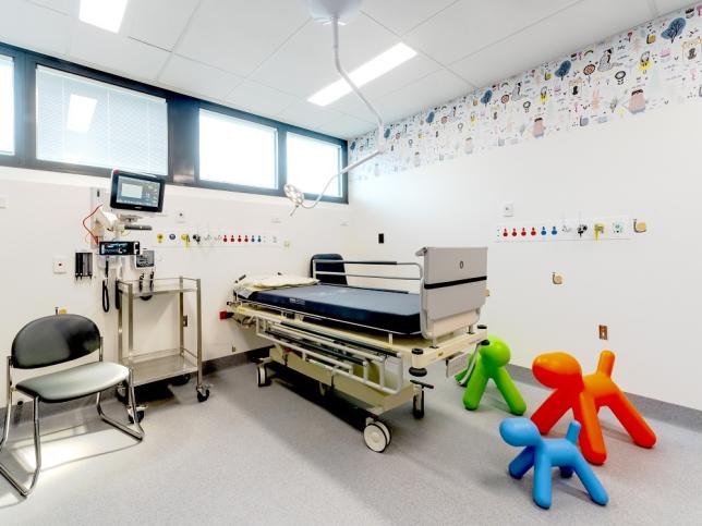 A kid-friendly room at Sunshine Hospital’s children’s emergency department 