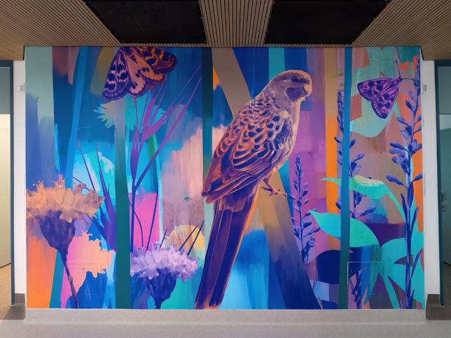 Corridor artwork at the new Sunshine Mental Health and Wellbeing Centre.
