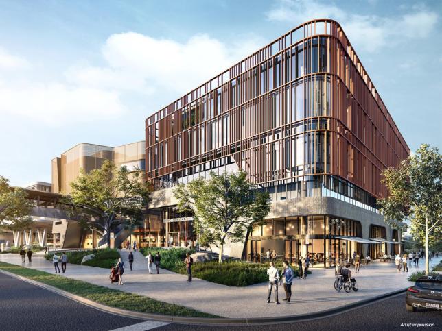 Artist impression of New Footscray Hospital exterior view