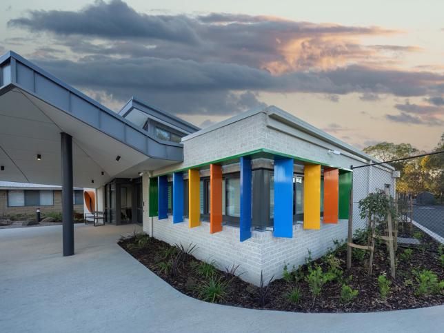 View of driveway and entrance of upgraded Noble Park Early Parenting Centre.