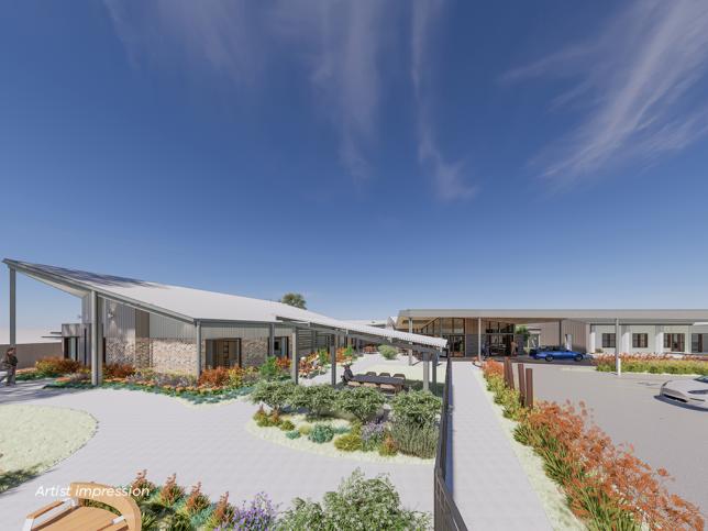 Artist impression of a sunny courtyard