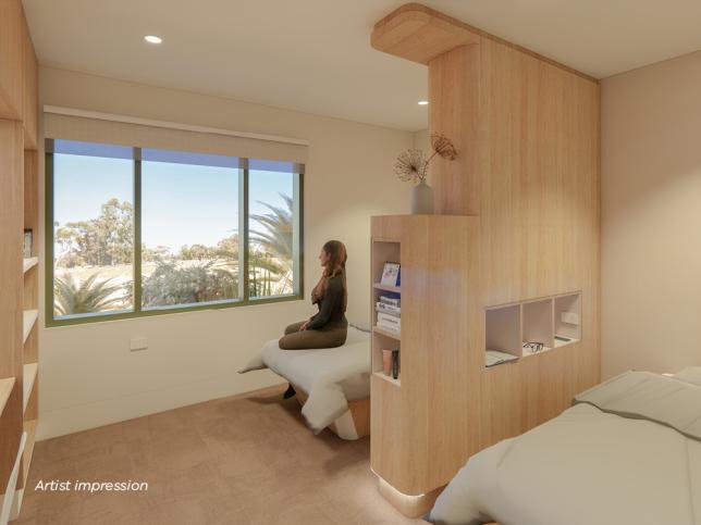 Artist impression of a calm, light-filled space