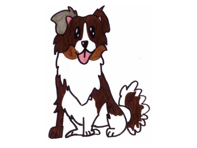 Children's drawing of a dog