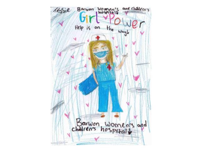 Children's drawing of a nurse