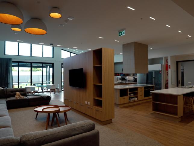 Welcoming kitchen and lounge area