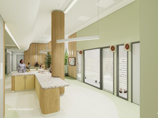 artist impression of a calm inviting space