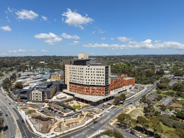 An impressive building from the air