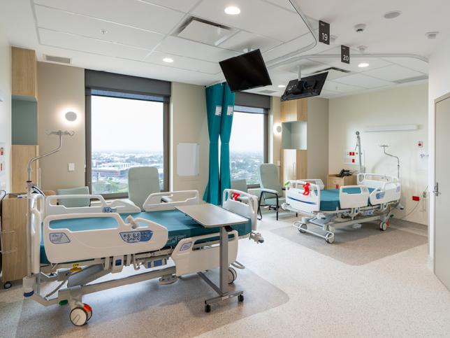 patient suite bathed in natural light