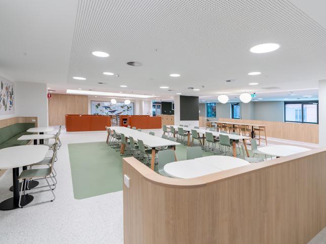 bright and welcoming dining space