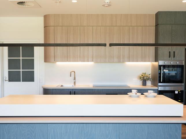light and modern kitchen area