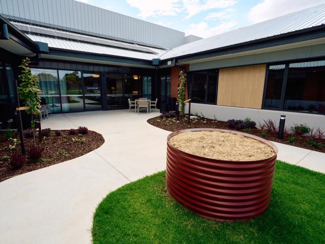 Paved internal courtyard