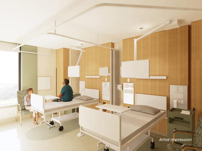 artist impression double hospital room