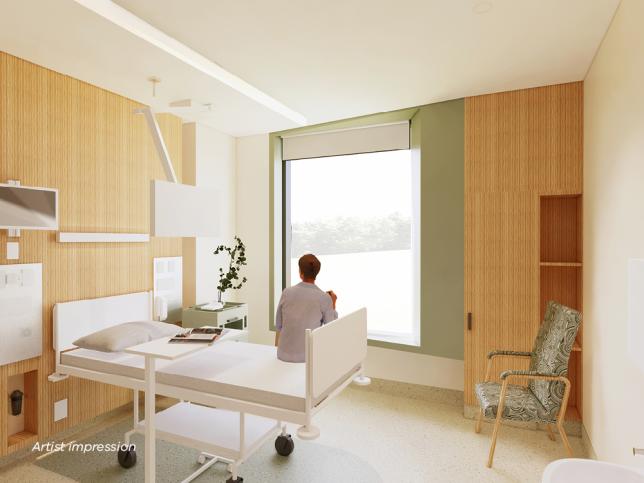 artist impression hospital room