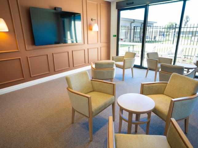 comfortable living space with lots of seating area