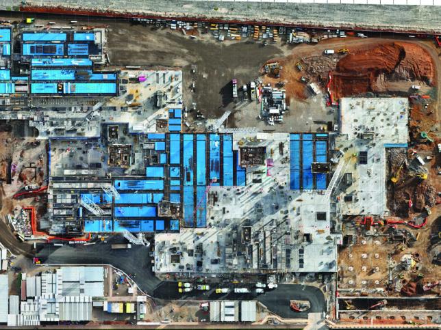 birds' eye view construction site