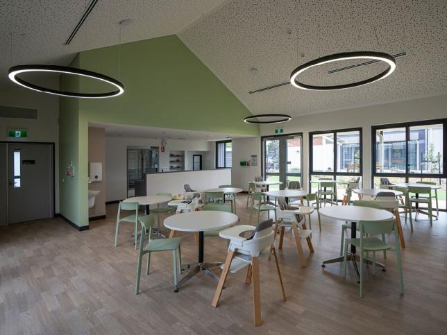 The kitchen and dining area at the new Hastings Early Parenting Centre