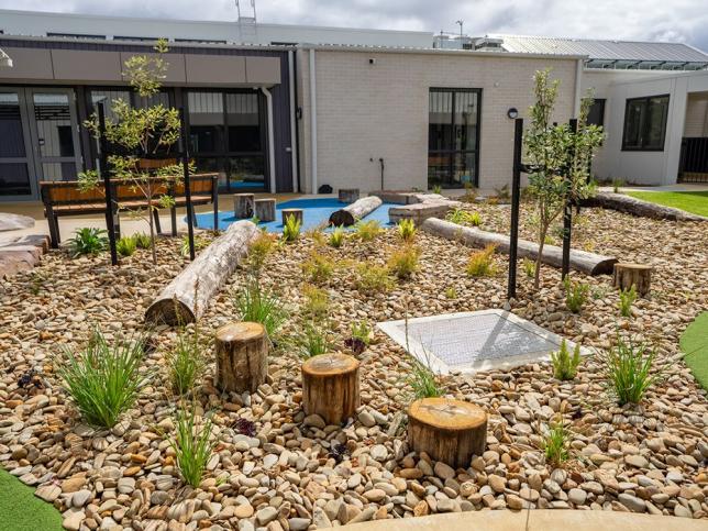 An outdoor area at the new Hastings Early Parenting Centre