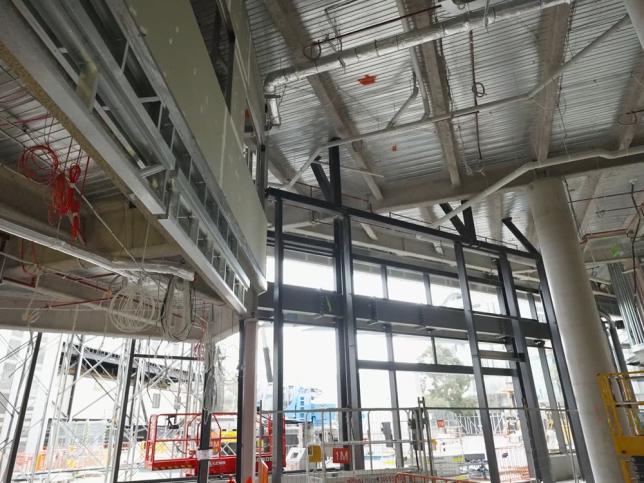 Inside a hospital under construction