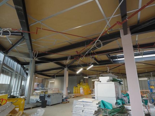 Inside a hospital under construction