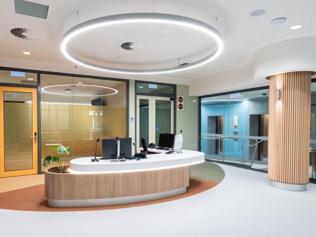 A modern reception area