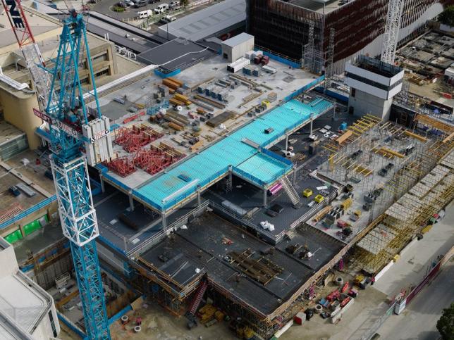 Monash Medical Centre tower building site from above