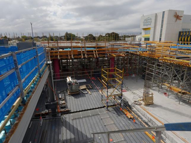 View of the Monash Medical Centre tower building site from above