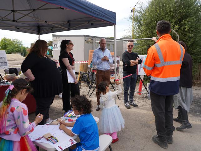 Northcote locals at an information stall