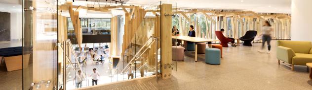 Interior mezzanine of Orygen and OYH. Designed by Billard Leece Partnership. Photo by Ian ten Seldam.