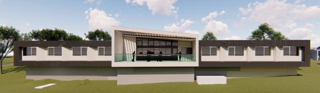 External artist's impression of Golden Oaks Nursing Home. Designed by Baade Harbour Australia.