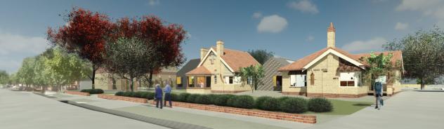 Artist's impression of the Grampians Prevention and Recovery Care centre exterior. Designed by Bamford Artchitects.