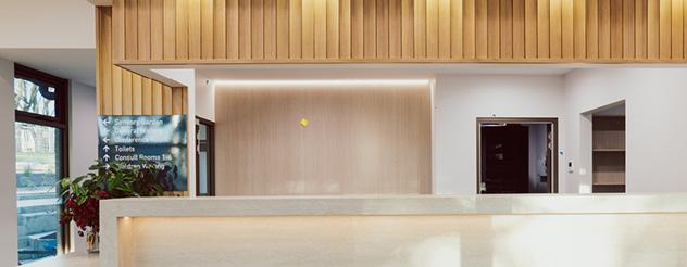 A modern and light-filled reception area