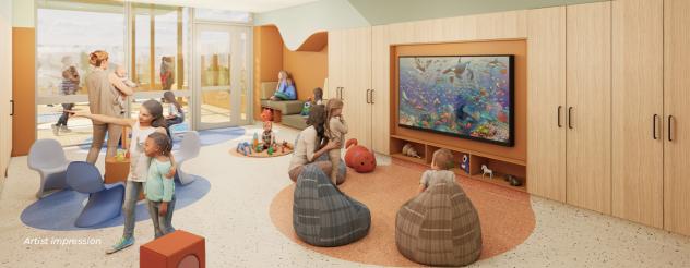 Artist impression of a welcoming looking waiting area