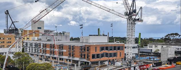 construction site with cranes
