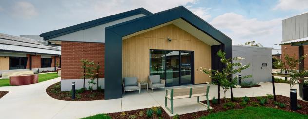 A modern looking aged care facility
