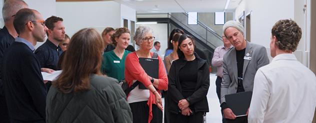 Clinicians standing together in a group