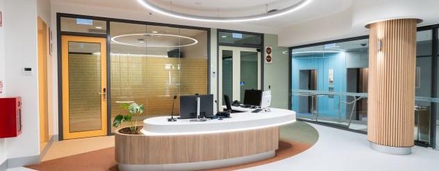 A modern reception area