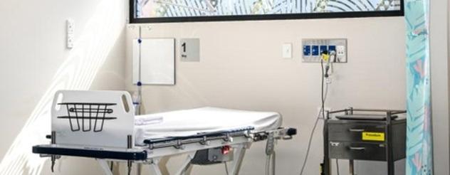A hospital bed